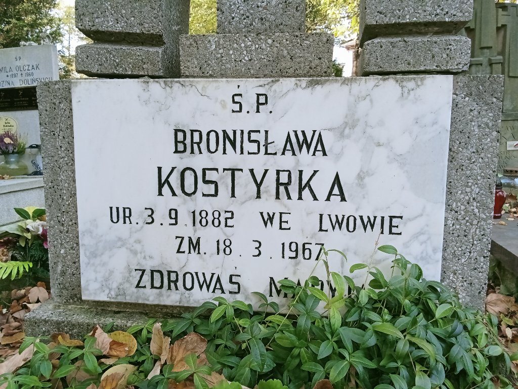 Grób BRONISŁAWA KOSTYRKA 